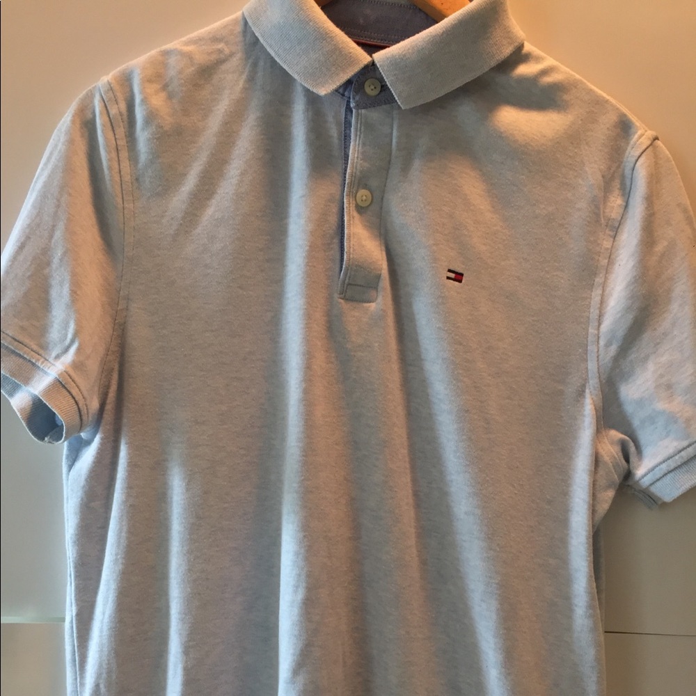 Tommy Hilfiger light Blue Polo Shirt Medium